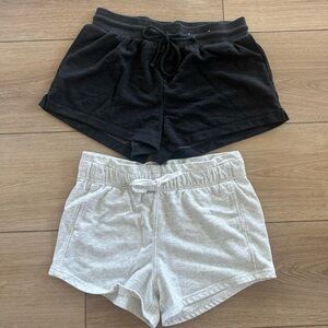 Target's Stars Above Women's Black and Light Gray Fleece Shorts, Size M